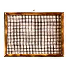 植物板 附S鉤魚線 40 x 30 x 2cm 網孔10mm 木頭深色, 1個