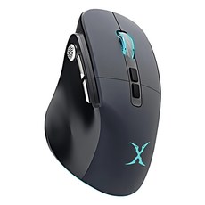 FOXXRAY 狐鐳 SMW-80 多鍵人體工學無線電競滑鼠, 2.4G無線, 可充電電池, 6種燈光效果, 1個, 黑色