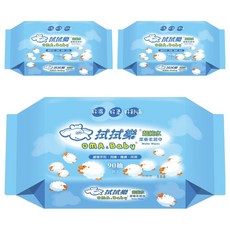 拭拭樂 超純水潔膚柔濕巾 蘆薈萃取 潤膚護護 舒敏保濕, 90張, 3包