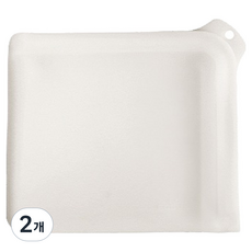 이지실리 샌드위치 실리콘 지퍼백 화이트, FREE(one size), 2개, 1개입