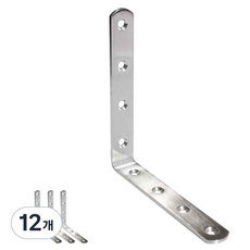 EMPIRE 加固五金 不鏽鋼L型角鐵 支架, 12個