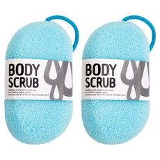 퓨어레인 바디스크럽 샤워스폰지 소프트, 블루, 1개입, 2개