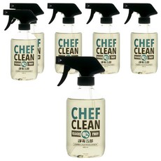 CHEF CLEAN 淨毒五郎 蔬果清潔劑噴頭罐, EcoCert認證, 植物來源, 溫和清潔, 節省用量, 400ml, 6瓶