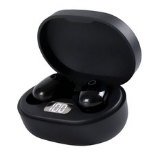 黑曜石5.0無線耳機 立體環繞重低音 充電倉電量顯示, K150, 黑色