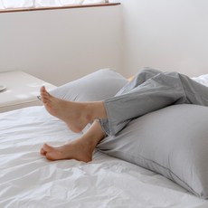 Yesbedding 韓國製造 高密度100支匹馬棉身體抱枕 含枕芯, 灰色