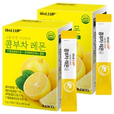 로엘 웰업 나를 위한 시크릿티 콤부차 레몬맛 분말스틱, 5g, 30개입, 2개