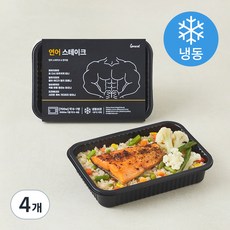 식스밀 연어 스테이크 (냉동), 345g, 4개