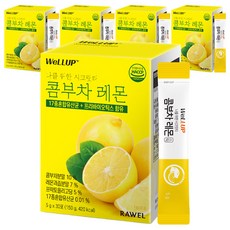 로엘 웰업 나를 위한 시크릿티 콤부차 레몬맛 분말스틱, 5g, 30개입, 5개