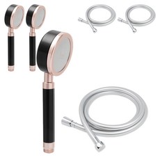 알루미늄 샤워헤드 로즈골드+ pvc 줄 2m 세트, 3세트