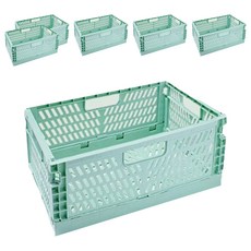 MF스토어 파스텔 접이식 선반 폴딩박스, 아쿠아마린, 6개