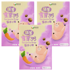 飯友 紫芋小豬胚芽寶寶粥 Set 4包, 無添加防腐劑, 常溫保存, 600g, 3盒