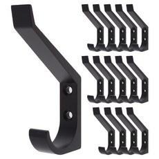 Choice Hardware 2層掛鉤 壁掛式掛鉤, 黑色, 15個