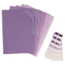 세우세 A4 그라데이션 L자 파일 5종 + 인덱스 스티커 120p 세트, 핑크퍼플, 1세트