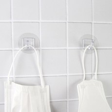 아이메이트 다용도 원형 접착식 후크걸이, 투명, 20개