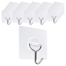 LIFE LANCE Gorilla 超強力牆壁掛鉤, 透明, 30個