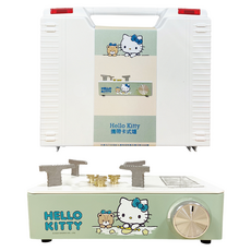 HELLO KITTY 凱蒂貓 攜帶卡式爐 烹飪 煎煮炒炸樣樣行 戶外露營出遊一提即走, 粉綠色, 1個