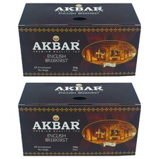 AKBAR 阿克巴 英式早餐紅茶茶包, 2g, 25包, 2盒