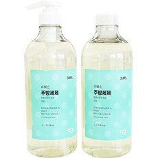SUBES 無味餐具清潔劑, 2瓶, 1L