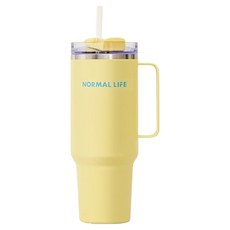 NORMAL LIFE Temperlock 大容量不鏽鋼隨行杯, 1個, 1.2L, 黃色