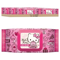 Hello Kitty 凱蒂貓 附蓋濕紙巾 款式隨機, 1入, 8包