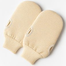 Vitabello 高級去角質手套毛巾, 米色, 2個, 1入