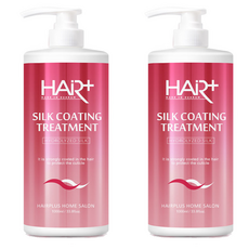 Hair Plus 絲綢塗層乾燥受損髮質護理, 1L, 2個