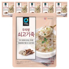 청정원 우리쌀 쇠고기죽, 60g, 6개