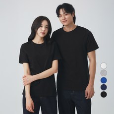 캐럿 남녀공용 통기성 베이직 라운드 반팔티 5컬러