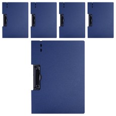 홈앤더 커버형 클립보드 문서보드 결재판 A4, 블루, 5개