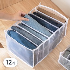 디오셀 망사 통풍 옷장 정리함, 화이트, 12개