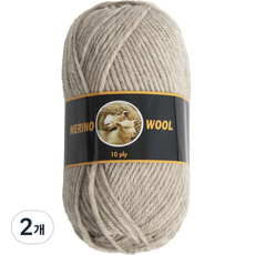 yarna 메리노 울 10ply 뜨개실 100g, 2개, 5 오트밀
