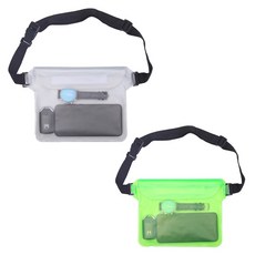 메이첼 루아온 힙색 컬러 방수팩 2p 세트 FREE 10705, 투명, 네온그린, 1세트