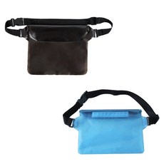 메이첼 루아온 힙색 컬러 방수팩 2p 세트 FREE 10705, 블랙, 블루, 1세트