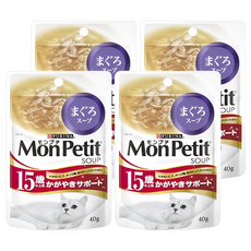 MonPetit 貓倍麗 極品高湯系列 鮮湯 15歲以上適用, 鮪魚, 40g, 4包