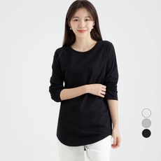 CARET 女款圓弧下擺長袖T恤