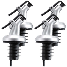 廚用防漏控油按壓油嘴 1.4~1.8cm, 銀色, 4個