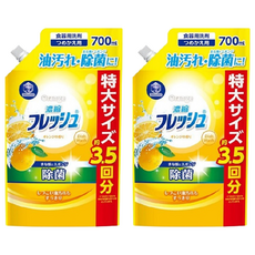 第一石鹼 Kitchen Club 補充包 柑橘香 濃縮除菌洗碗精700ml (2包) - 輕鬆除油、清新柑橘香, 700ml