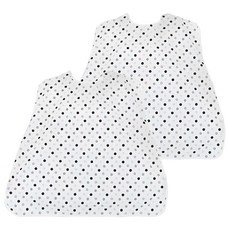 클린유니폼 방수 성인용 턱받이 벨크로형, 평범한 도트, 2개