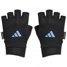 adidas 愛迪達 可調式透氣短指訓練手套, 藍色, 1雙