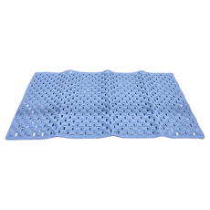 WE CHAMP TPE 北歐風橢圓衛浴防滑墊, 70 x 38cm, 藍色, 1個