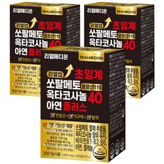 리얼메디온 리얼업 초임계 쏘팔메토 로르산 115 옥타코사놀 40 아연 플러스, 3개, 30정