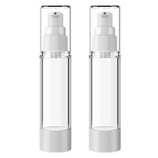 DM 美妝便攜式按壓乳液扁平真空分裝瓶 100ml, 混合色, 2個