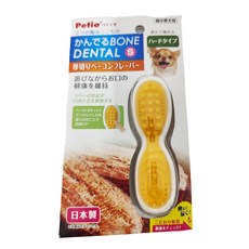 Petio 派地奧 狗狗潔齒玩具 - 造型骨頭 厚切培根口味, 橙色, 1個