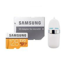 삼성전자 마이크로SD EVO 메모리카드 MB-MP128HA/KR + SD어댑터 + USB리더기 SOTC-01, 128GB, 1개