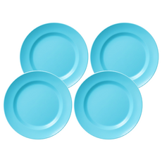 inomata 塑膠大盤子 日本製, 藍色, 4個