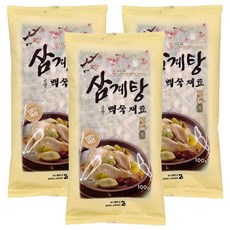 비니플랑센 국산 삼계탕 백숙 수육 만능 육수 재료, 100g, 3개