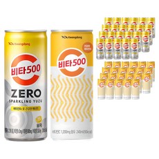 비타500 캔 240ml 24p + 제로 스파클링 유자 250ml 24p, 1세트