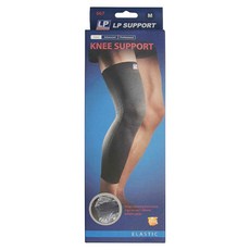 LP SUPPORT 運動防護系列 高效伸縮全腿式膝護套 667, 黑色, 1個