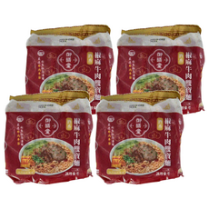 御膳堂 椒麻牛肉雙寶麵, 牛筋軟Q膠質口感, 軟嫩牛腱肉, 麻辣湯頭, 高品質粉心麵粉, 麵條柔軟滑溜, 12包