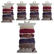 KAWAGUCHI 迷你編織器用線 柔軟纖維 色彩繽紛 編織手感滑順 適合初學者與兒童, TK15-432, 6入